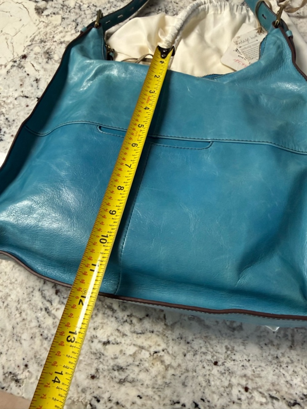 HOBO Blue  Leather Shoulder Hobo Bag - Picture 7 of 9